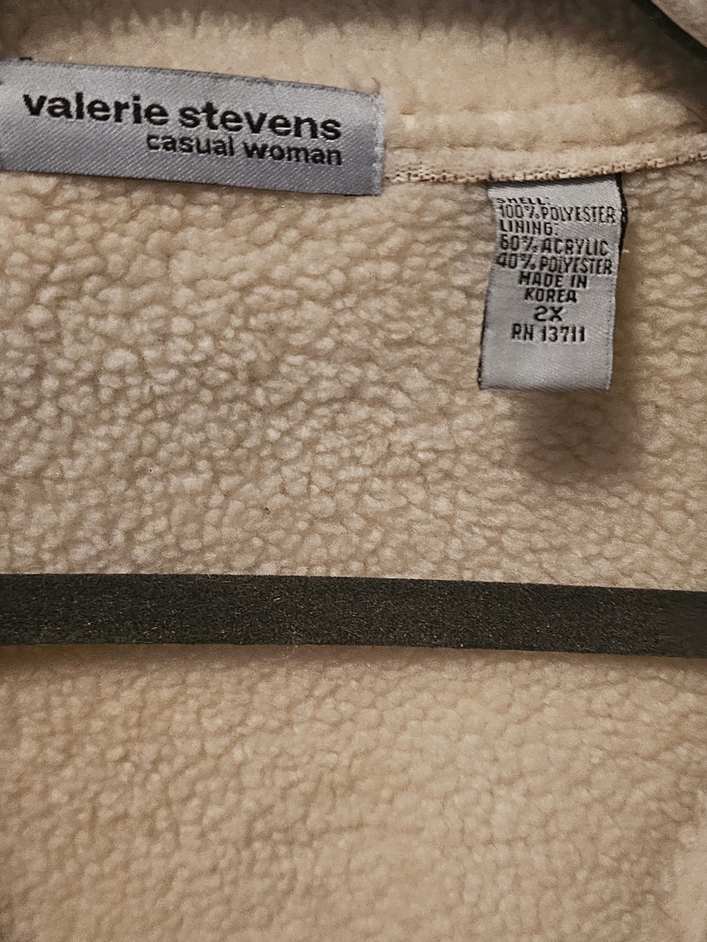 Valerie Stevens Women's Cream Sherpa Jacket - Picture 1 of 3